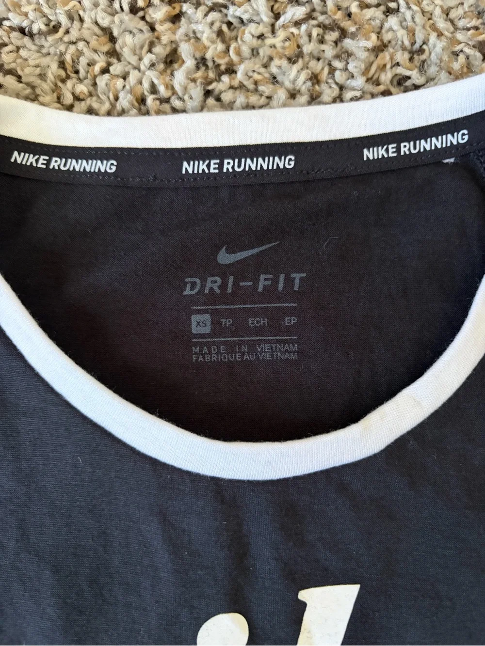 Nike Dri Fit Black Cropped Tank Top Sz XS